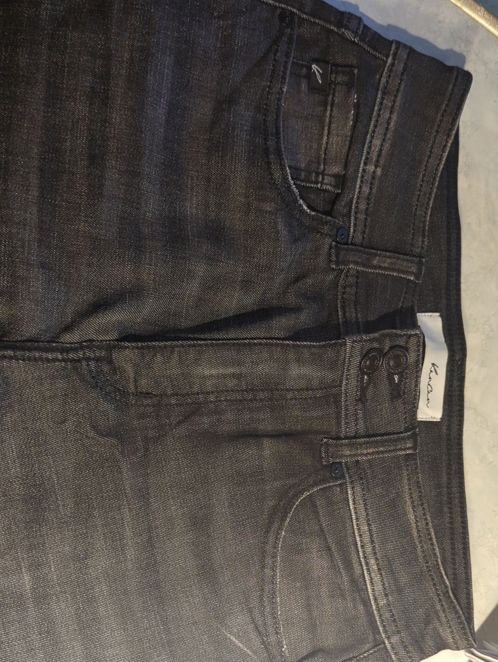 Kardashian Kollection Men's Slim Jeans in Charcoal Gray